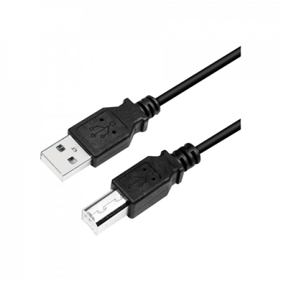 Logilink CU0007B USB 2.0 cable 2 m, USB 2.0 B (male), USB 2.0 A (male)