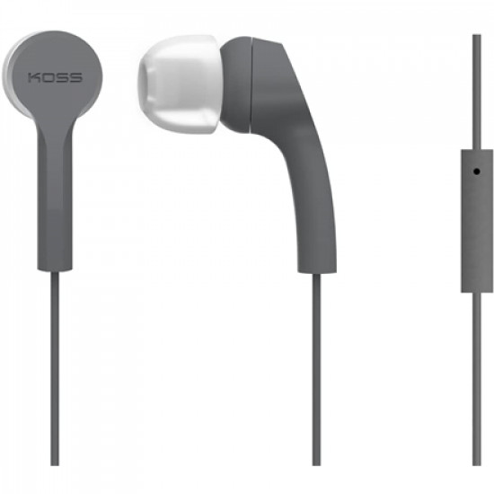 Koss Headphones KEB9iGRY Wired, In-ear, Microphone, Gray