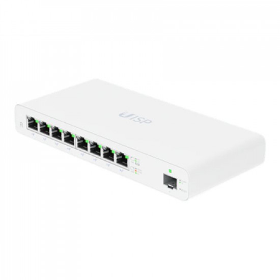 Ubiquiti UISP Router UISP-R No Wi-Fi, 10/1001000 Mbit/s, Ethernet LAN (RJ-45) ports 8, Mesh Support No, MU-MiMO No, No mobile broadband