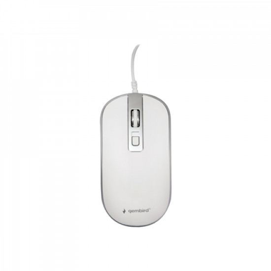 Gembird Optical USB mouse MUS-4B-06-WS White/Silver