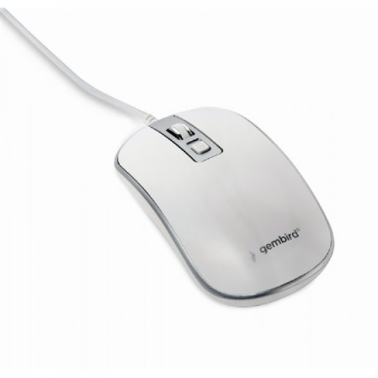 Gembird Optical USB mouse MUS-4B-06-WS White/Silver