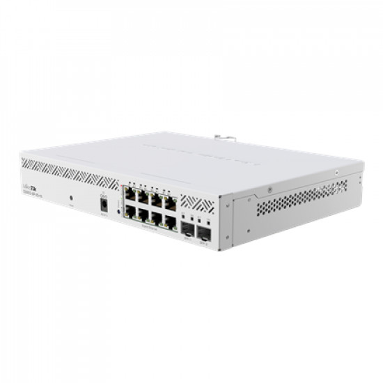 MikroTik Cloud Router Switch CSS610-8P-2S+IN No Wi-Fi, Router Switch, Rack Mountable, 10/100/1000 Mbit/s, Ethernet LAN (RJ-45) ports 8, Mesh Support No, MU-MiMO No, No mobile broadband, SFP+ ports quantity 2