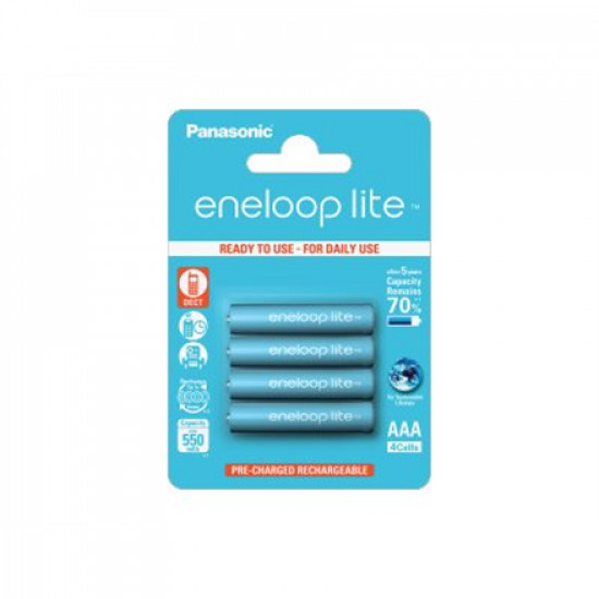 Panasonic Rechargeable Batteries ENELOOP Lite BK-4LCCE/4BE AAA, 550 mAh, 4 pc(s)