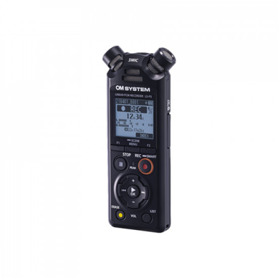 Olympus Linear PCM Recorder LS-P5 Rechargeable, Microphone connection, Stereo, FLAC / PCM (WAV) / MP3, Black, MP3 playback, 59 Hrs 35 min