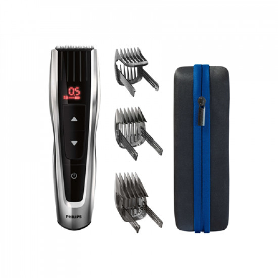 Philips Hair clipper Series 9000 HC9420/15 Cordless or corded, Number of length steps 60, Black/Silver