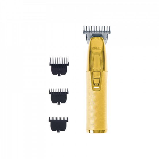 Adler Professional Trimmer AD 2836g Cordless, Number of length steps 1, Gold