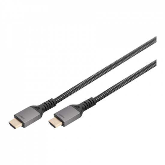 Digitus 8K PREMIUM HDMI 2.1 Connection Cable DB-330200-010-S Black, HDMI to HDMI, 1 m