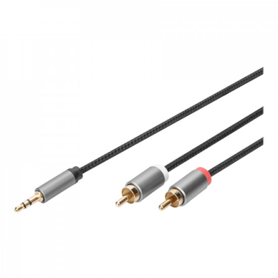 Digitus Stereo 3.5mm to 2RCA Splitter Y, M to M DB-510330-018-S 3.5mm stereo, 2x RCA plug, 1.8 m