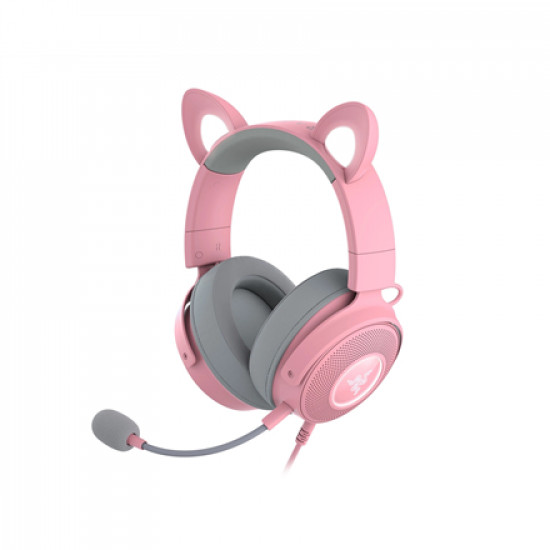 Razer Wired, Over-Ear, Quartz, Gaming Headset, Kraken V2 Pro, Kitty Edition