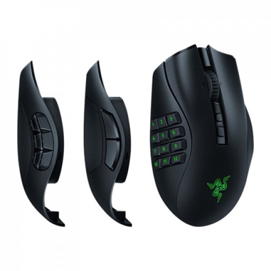 Razer Naga V2 Pro Gaming Mouse, RGB LED light, 2.4GHz, Bluetooth, Wireless, Black