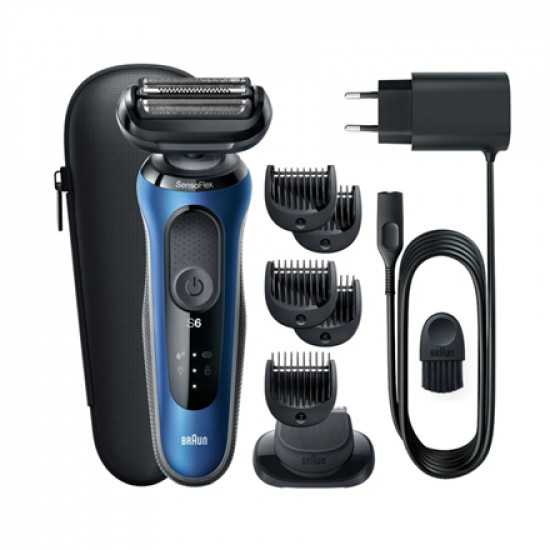 Braun Shaver 61-B1500s Operating time (max) 50 min, Wet & Dry, Blue/Black