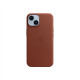 Apple 14 Leather Case with MagSafe Umber