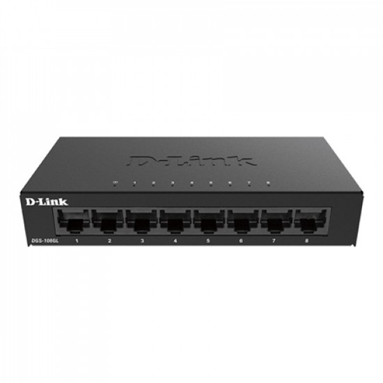 D-Link | Switch | DGS-108GL/E | Unmanaged | Desktop | Gigabit Ethernet (copper) ports quantity 8 | 60 month(s)