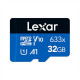 Lexar Memory card LMS0633032G-BNNNG 32 GB, microSDHC, Flash memory class UHS-I Class 10, Adapter