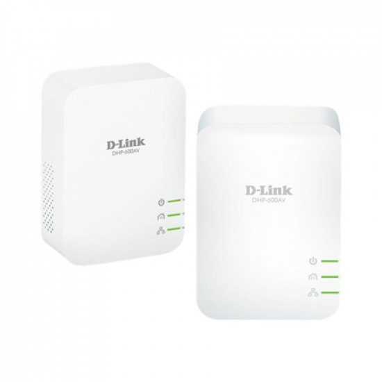 D-Link PowerLine AV2 1000 HD Gigabit Starter Kit DHP-601AV/E 1000 Mbit/s, Ethernet LAN (RJ-45) ports 1, No Wi-Fi, Extra socket