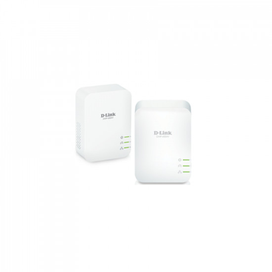 D-Link PowerLine AV2 1000 HD Gigabit Starter Kit DHP-601AV/E 1000 Mbit/s, Ethernet LAN (RJ-45) ports 1, No Wi-Fi, Extra socket