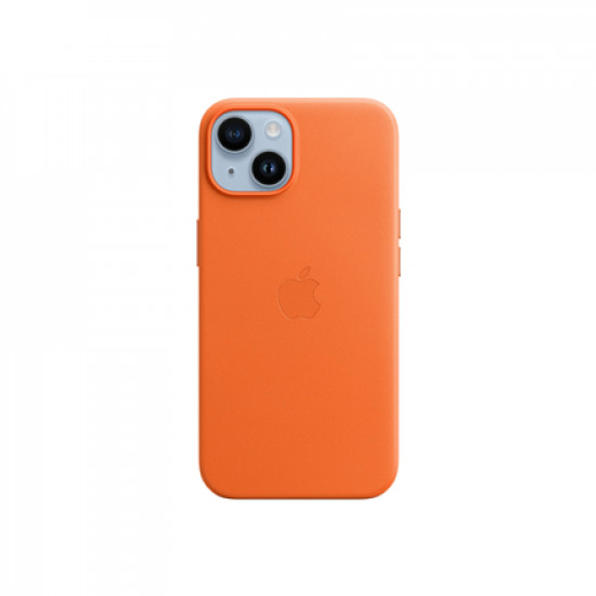 Apple iPhone 14 Leather Case with MagSafe Orange