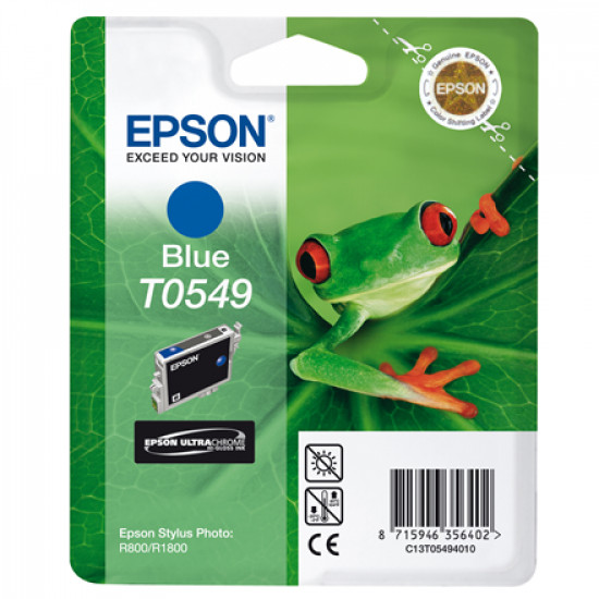 Epson Ultra Chrome Hi-Gloss T0549 Ink, Blue