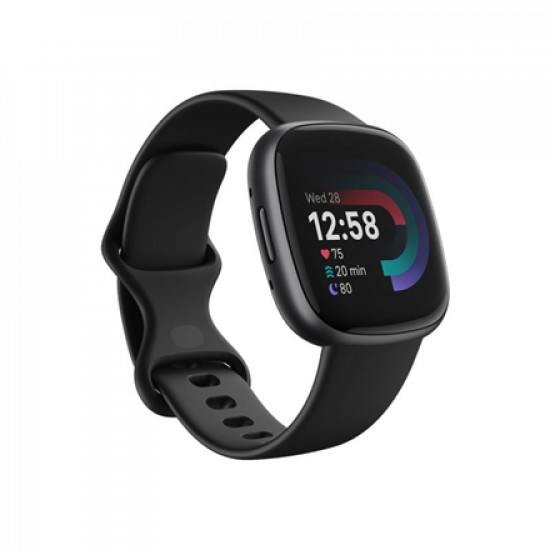 Fitbit Smart watch (EU Bundle) Versa 4 NFC, GPS (satellite), AMOLED, Touchscreen, Heart rate monitor, Activity monitoring 24/7, Waterproof, Bluetooth, Wi-Fi, Black/Sapphire