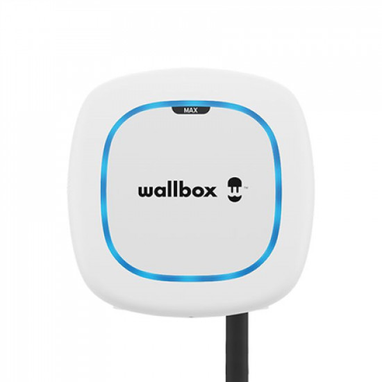 Wallbox | Electric Vehicle charge | Pulsar Max | 22 kW | Wi-Fi, Bluetooth | Pulsar Max retains the compact size and advanced performance of the Pulsar family while featuring an upgraded robust design, IK10 protection rating, and even easier installation. Pulsar Max is controlled by the myWallbox app via WiFi and Bluetooth and is compatible with all Wallbox Energy Management functionalities | 7 m | White