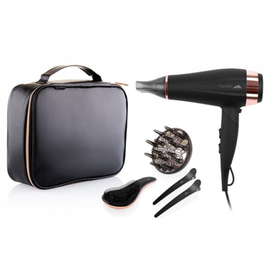 ETA Hair Care Gift Set ETA732090020 Fenit 2200 W, Number of temperature settings 3, Ionic function, Diffuser nozzle, Black Edition