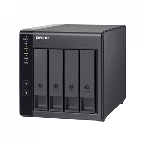 QNAP | 4-Bay | TR-004 | Up to 4 HDD/SSD Hot-Swap | Micro processor with hardware RAID