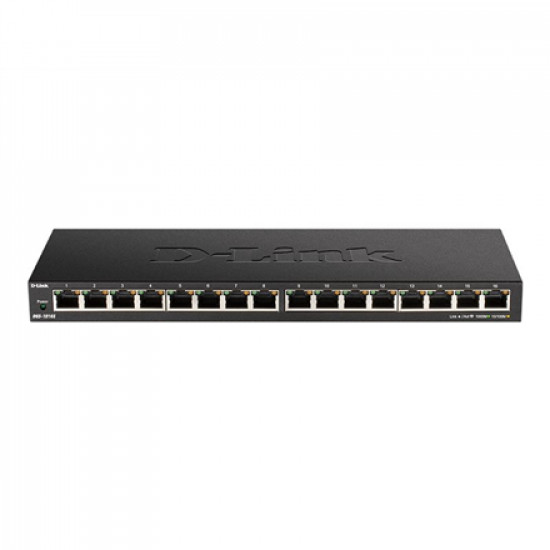 D-Link 16-Port Gigabit Desktop Switch DGS-1016S Unmanaged, Desktop