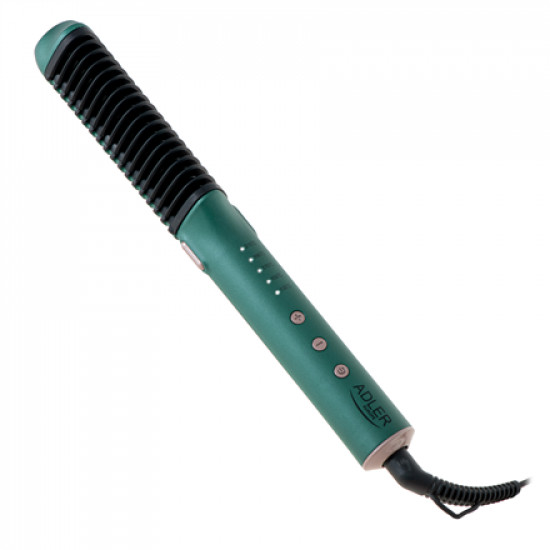 Adler Straightening Brush AD 2324 Number of temperature settings 5, Temperature (max) 210 C, Green