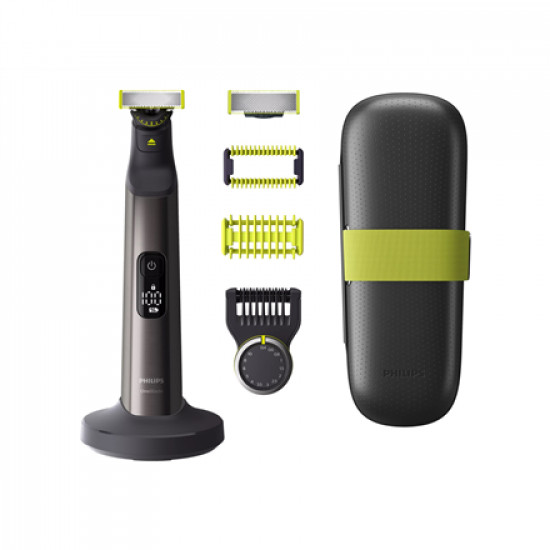 Philips OneBlade Pro 360 Shaver, Face & Body QP6651/61 Operating time (max) 120 min, Wet & Dry, Lithium Ion, Black/Green