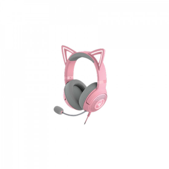 Razer Headset Kraken Kitty V2 Microphone, Quartz, Wired, On-Ear, Noise canceling