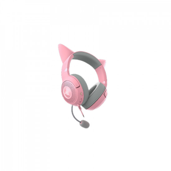 Razer Headset Kraken Kitty V2 Microphone, Quartz, Wired, On-Ear, Noise canceling