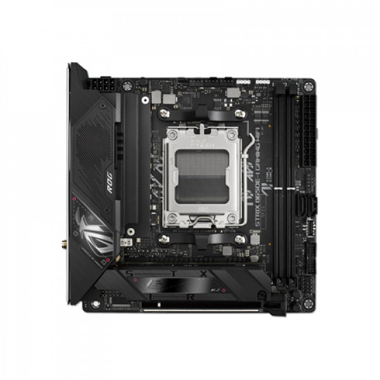 Asus | ROG STRIX B650E-I GAMING WIFI | Processor family AMD | Processor socket AM5 | DDR5 DIMM | Memory slots 2 | Supported hard disk drive interfaces 	SATA, M.2 | Number of SATA connectors 2 | Chipset  AMD B650 | Mini-ITX