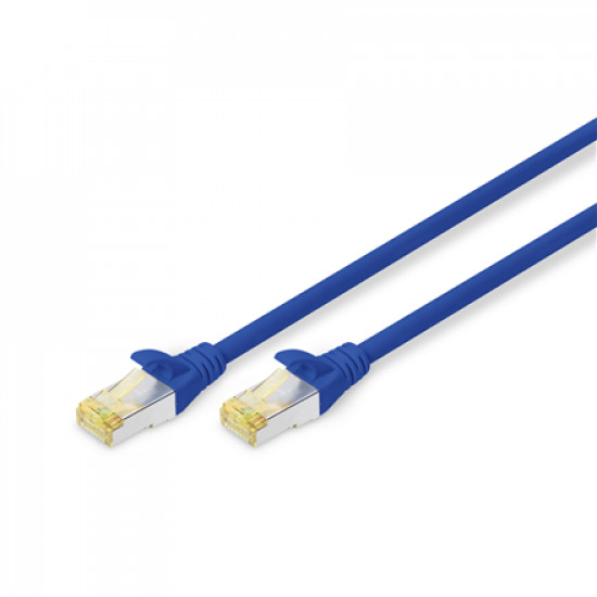 Digitus CAT 6A S-FTP patch cord, Cu, LSZH AWG 26/7, length 0.25 m, color blue DK-1644-A-005/B