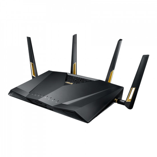 Asus Wireless Dual Band Gigabit Router, UK RT-AX88U PRO 802.11ax, 1148+4804 Mbit/s, 10/100/1000 Mbit/s, Ethernet LAN (RJ-45) ports 4, Antenna type 4x External