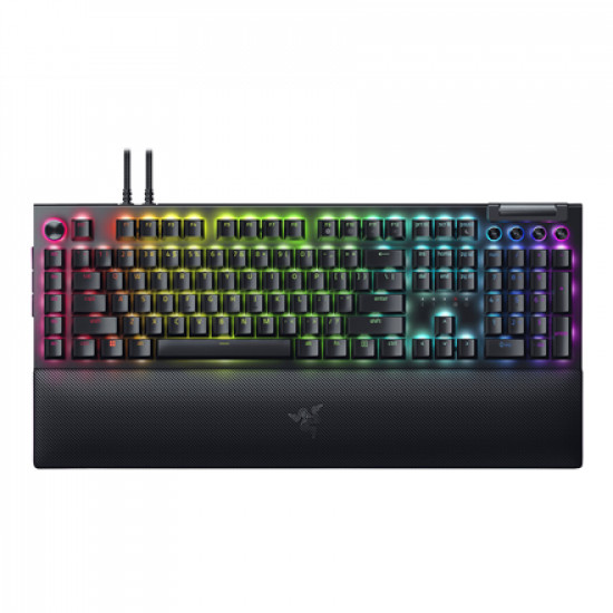 Razer | Mechanical Gaming Keyboard | BlackWidow V4 Pro | Gaming Keyboard | Wired | RGB LED light | US | Black | Numeric keypad | Green Switches