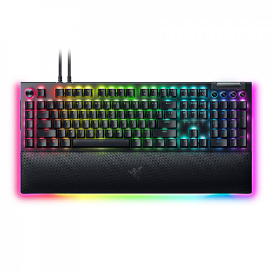 Razer | Mechanical Gaming Keyboard | BlackWidow V4 Pro | Gaming Keyboard | Wired | RGB LED light | US | Black | Numeric keypad | Green Switches