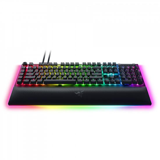 Razer | Mechanical Gaming Keyboard | BlackWidow V4 Pro | Gaming Keyboard | Wired | RGB LED light | NORD | Black | Numeric keypad | Green Switches