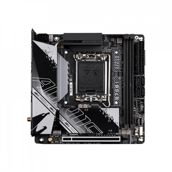 Gigabyte B760I AORUS PRO DDR4 1.0 M/B Processor family Intel, Processor socket LGA1700, DDR4 DIMM, Memory slots 2, Supported hard disk drive interfaces SATA, M.2, Number of SATA connectors 4, Chipset Intel B760 Express, Mini-ITX