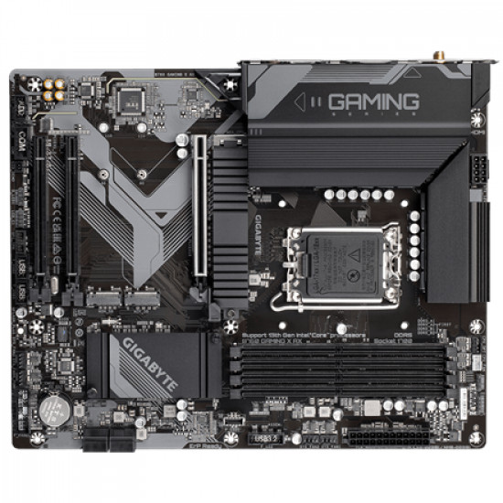 Gigabyte B760 GAMING X AX 1.1 M/B Processor family Intel, Processor socket LGA1700, DDR5 DIMM, Memory slots 4, Supported hard disk drive interfaces SATA, M.2, Number of SATA connectors 4, Chipset Intel B760 Express, ATX