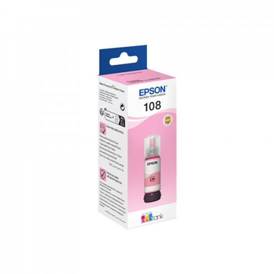 Epson 108 EcoTank Ink Bottle, Light Magenta