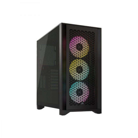 Corsair | Tempered Glass PC Case | iCUE 4000D RGB AIRFLOW | Side window | Black | Mid-Tower | Power supply included No