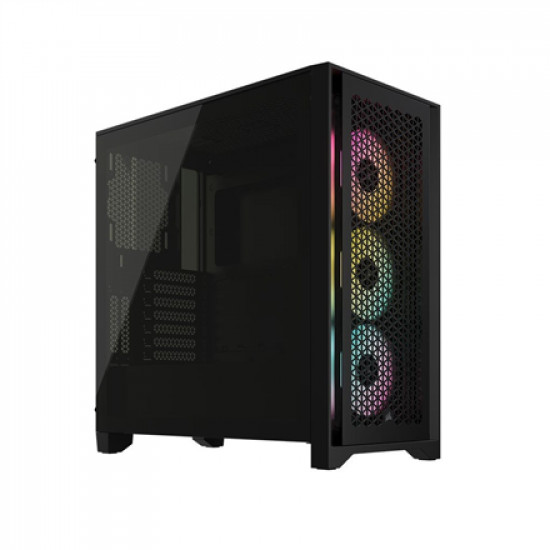 Corsair | Tempered Glass PC Case | iCUE 4000D RGB AIRFLOW | Side window | Black | Mid-Tower | Power supply included No