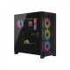 Corsair | Tempered Glass PC Case | iCUE 4000D RGB AIRFLOW | Side window | Black | Mid-Tower | Power supply included No