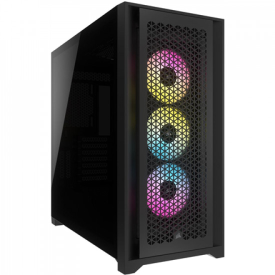 Corsair | Tempered Glass PC Case | iCUE 5000D RGB AIRFLOW | Side window | Black | Mid-Tower | Power supply included No