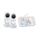 Motorola | Video Baby Monitor - Two camera pack | VM35-2 5.0 | 5.0 diagonal color screen; 5 x preloaded lullabies; Two-way talk; Room temperature monitoring; Infrared night vision; LED sound level indicator; 2.4GHz FHSS wireless technology for in-home viewing; Digital zoom x 2; High sensitivity microphone; Rechargeable parent unit; Secure and private connection; Split-screen viewing | White