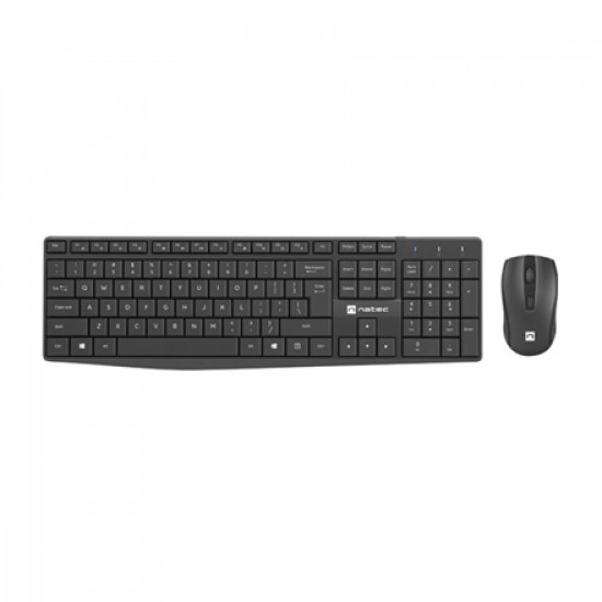 Natec Keyboard and Mouse Squid 2in1 Bundle Keyboard and Mouse Set, Wireless, US, Black