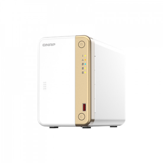 QNAP 2-Bay desktop NAS TS-262-4G N4505 2-core, Processor frequency 2.9 GHz, 4 GB, 1x HDMI 2.0 2 x M.2 2280 PCIe Gen 3 x1 1x 2.5 Gigabit Ethernet Port (2.5G/1G/100M) PCIe Gen 3 x2 2 x USB Type-A