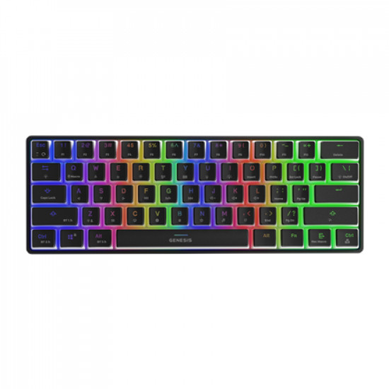 Genesis THOR 660 RGB, Mechanical Gaming Keyboard, RGB LED light, US, Black, Wireless, USB Type-C, Bluetooth