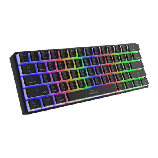 Genesis THOR 660 RGB, Mechanical Gaming Keyboard, RGB LED light, US, Black, Wireless, USB Type-C, Bluetooth