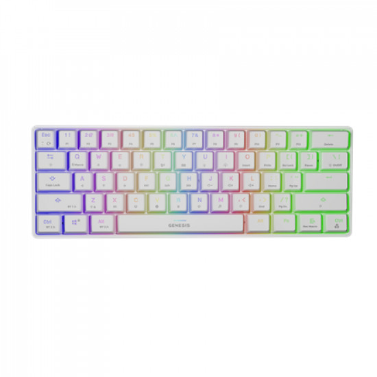 Genesis THOR 660 RGB, Mechanical Gaming Keyboard, RGB LED light, US, White, Wireless, USB Type-C, Bluetooth